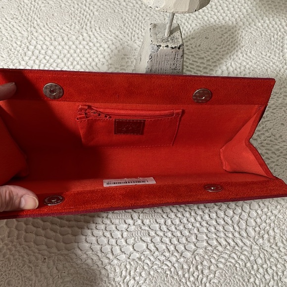 Folk Multicolour patchwork suede clutch NEW! - Picture 8 of 8